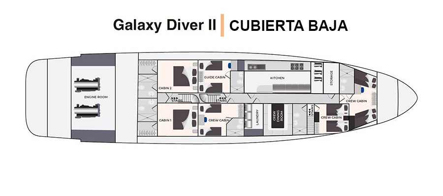 Solarium y cubierta superior - Galaxy Diver II